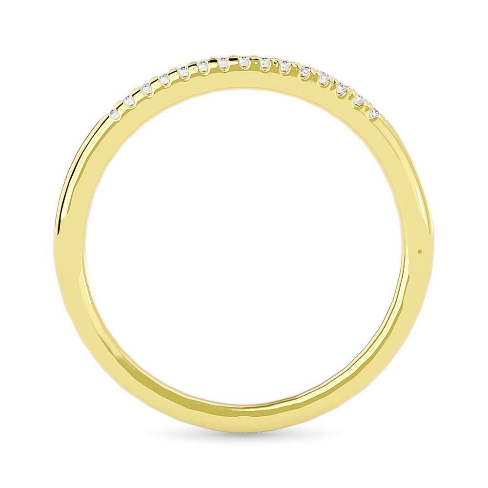 Diamond 1/20 ct tw Round-cut Wedding Band in 10K Yellow Gold