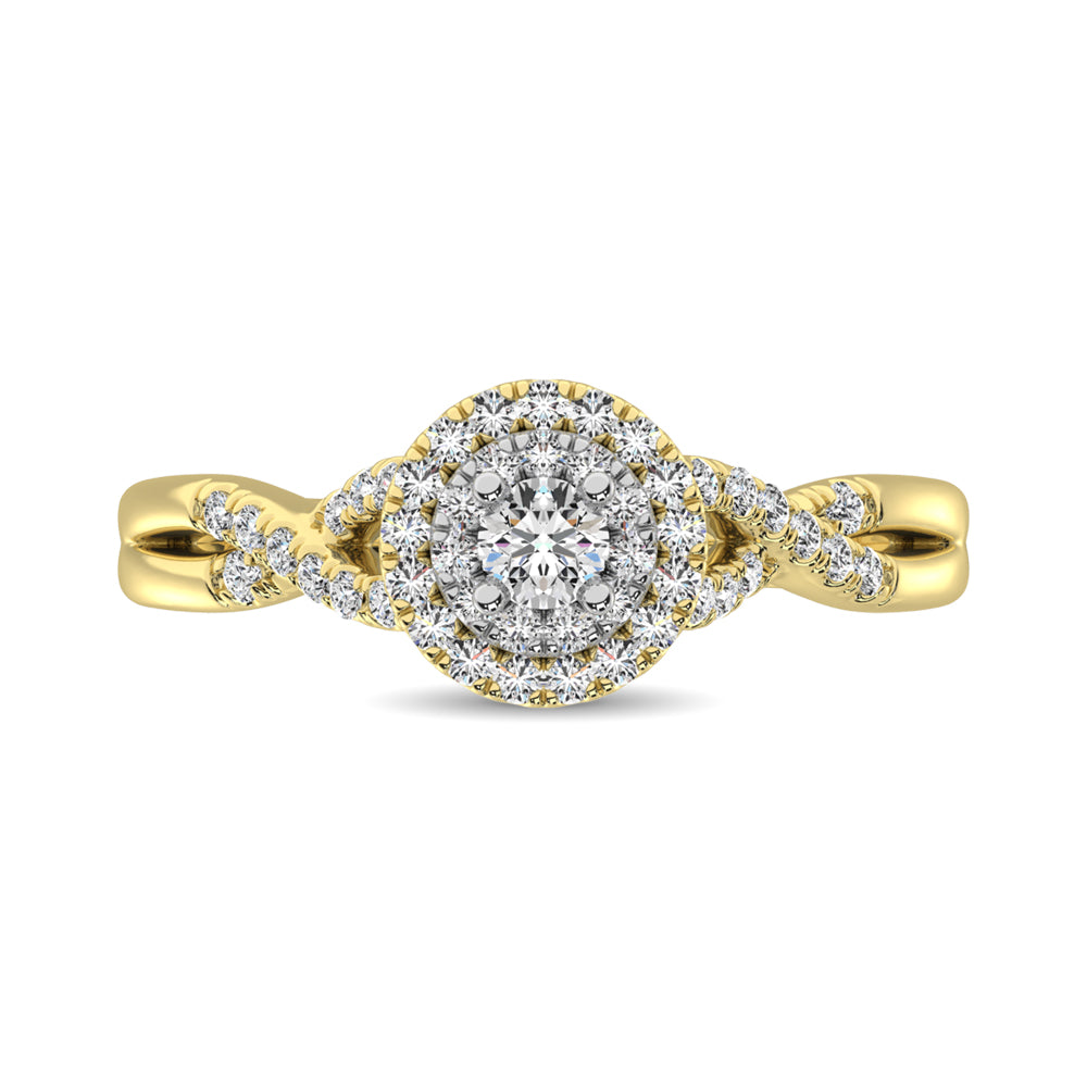 Diamond 1/3 ct tw Engagement Ring in 10K Yellow Gold