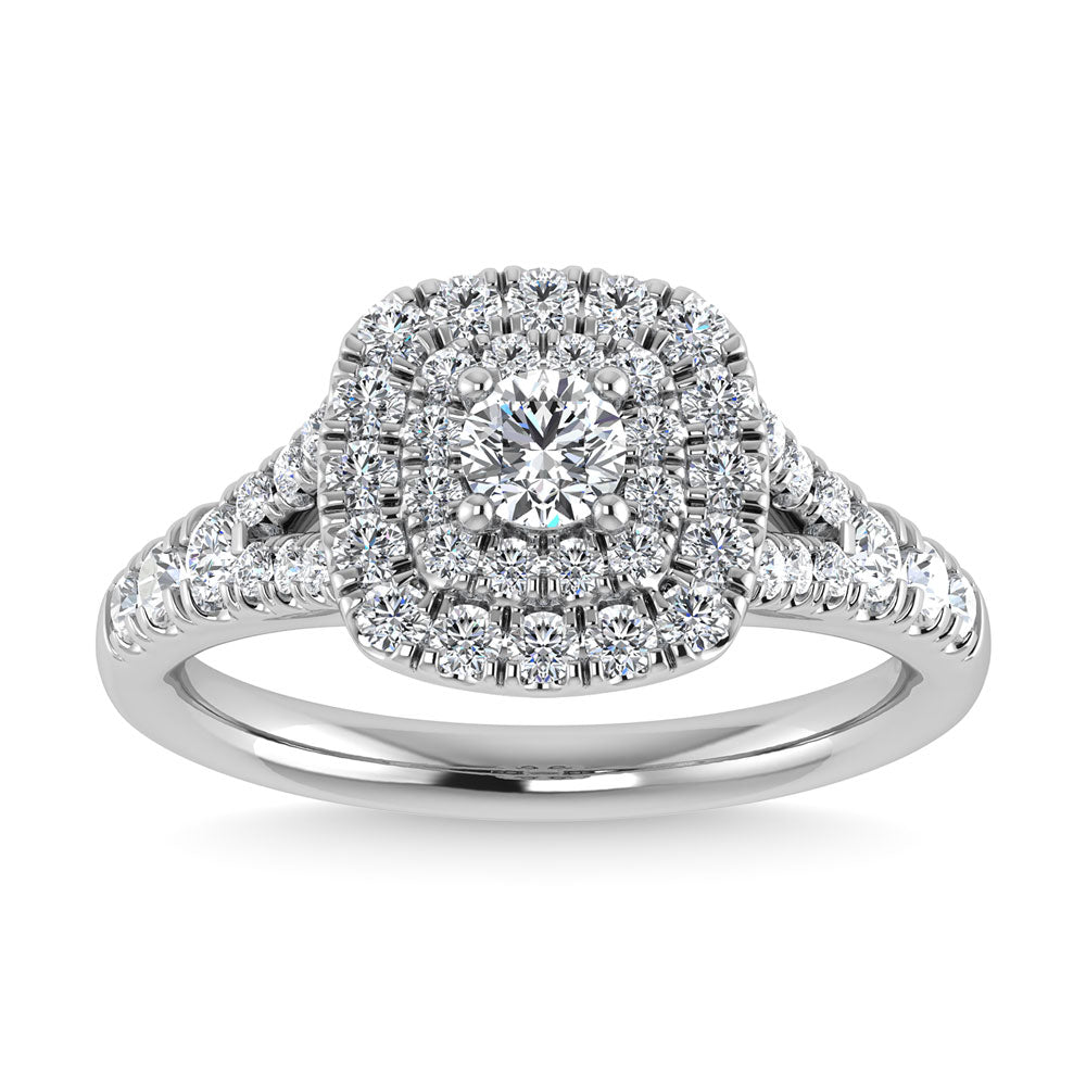 Diamond 1 Ct.Tw. Engagement Ring in 14K White Gold