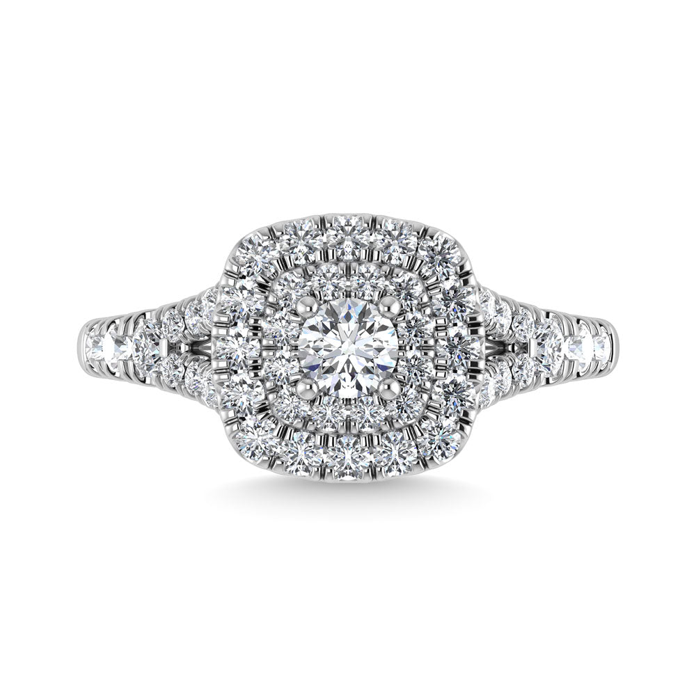 Diamond 1 Ct.Tw. Engagement Ring in 14K White Gold