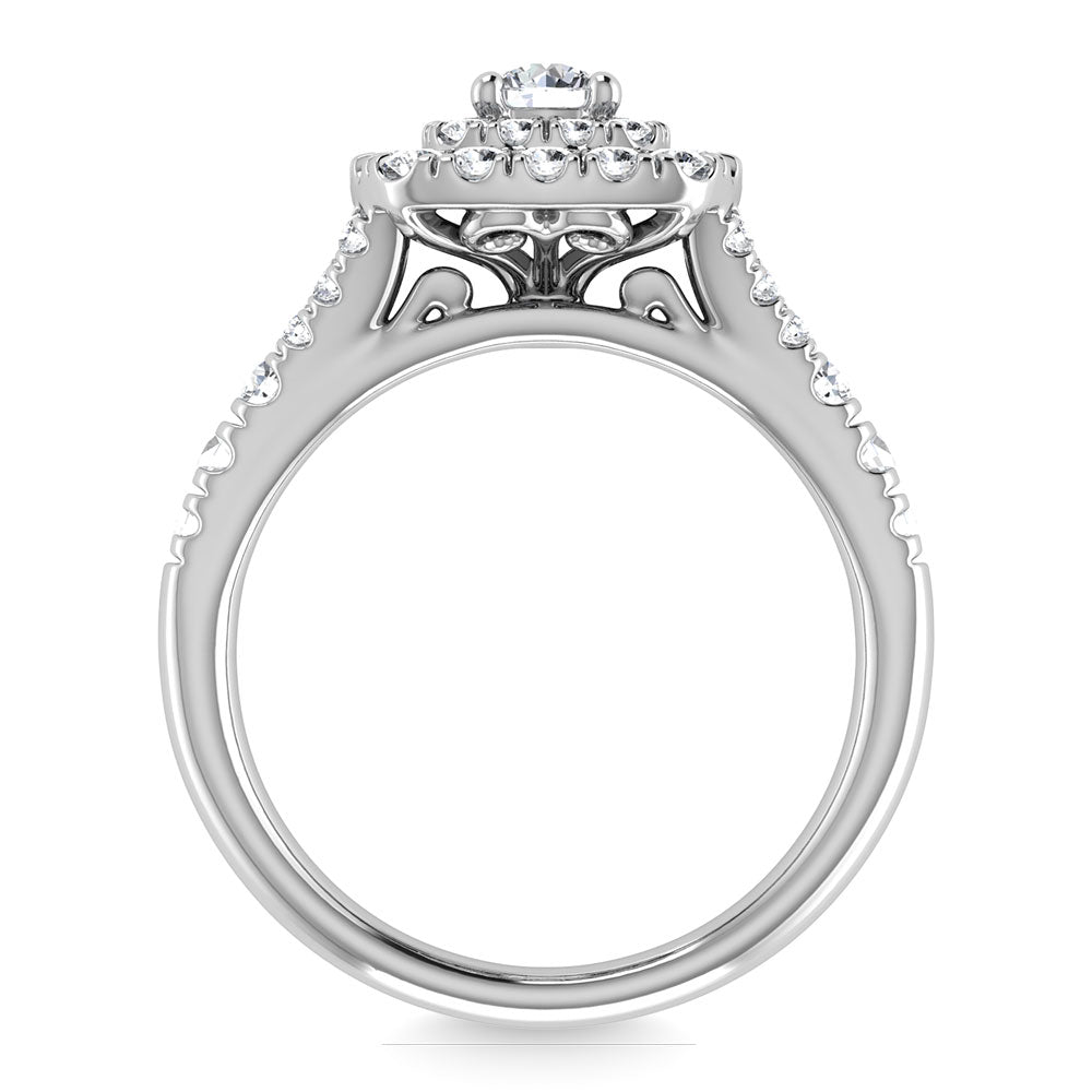 Diamond 1 Ct.Tw. Engagement Ring in 14K White Gold