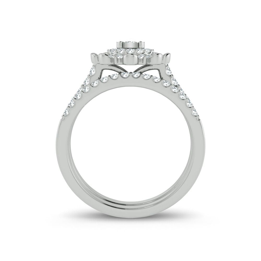 10K White Gold 0.63Ct Diamond Bridal Ring