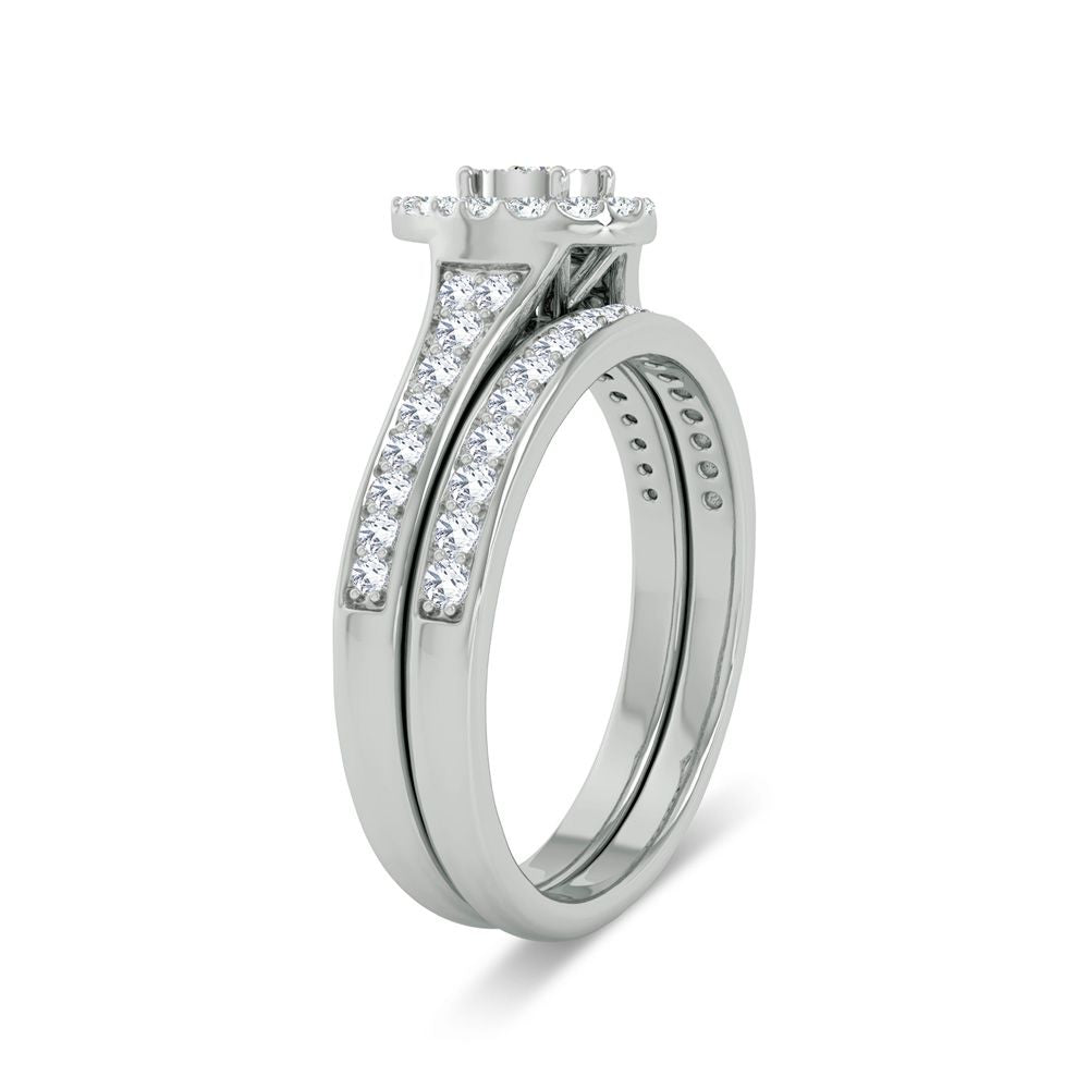 10K White Gold 0.50Ct Diamond Bridal Ring