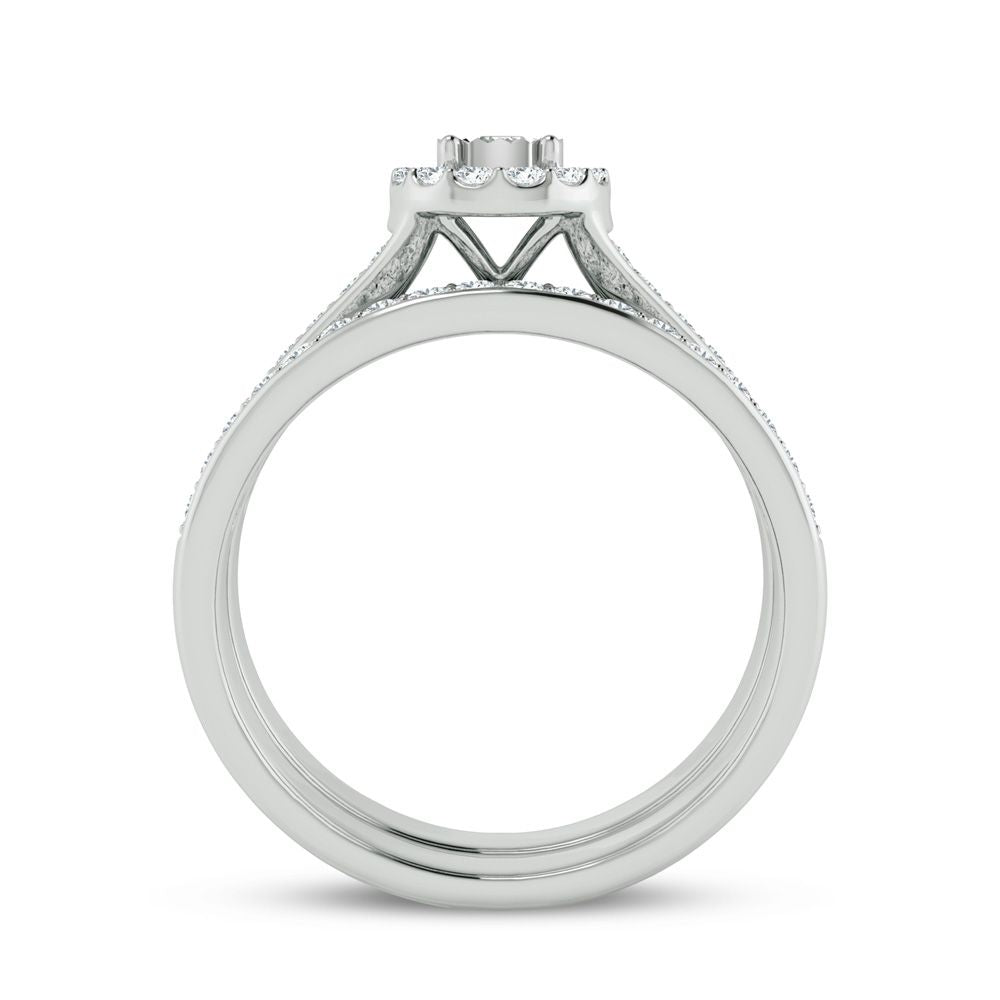 10K White Gold 0.50Ct Diamond Bridal Ring