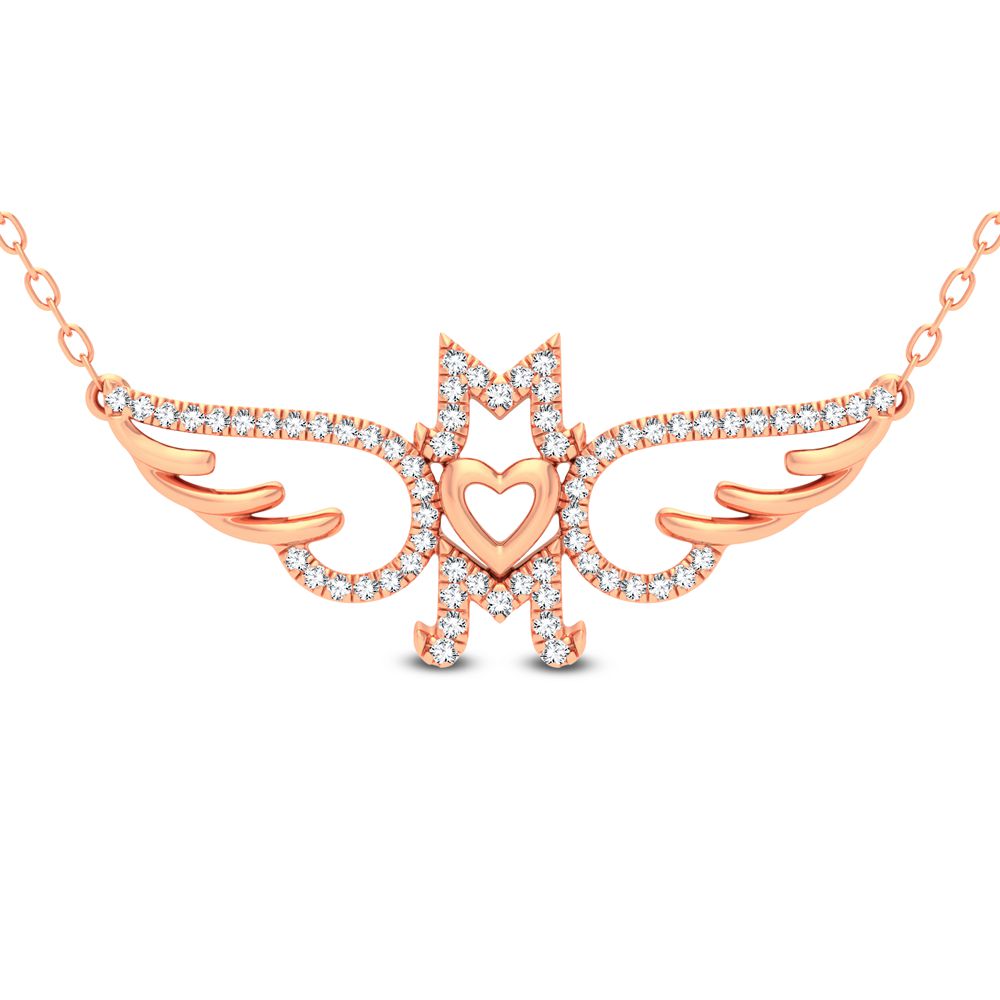 10K Rose Gold 0.16Ct Diamond Pendant