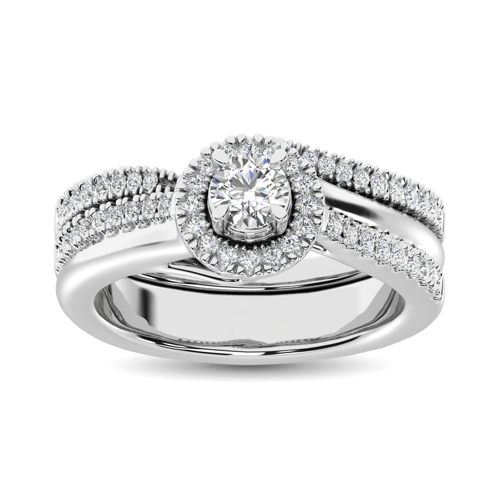 10K White Gold 1/2 Ctw Diamond Bridal Ring