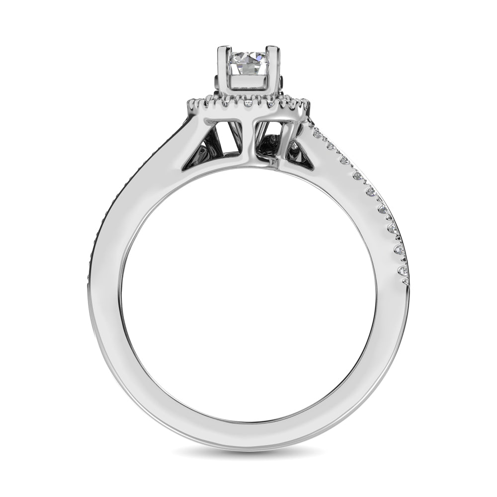 10K White Gold 1/2 Ctw Diamond Bridal Ring