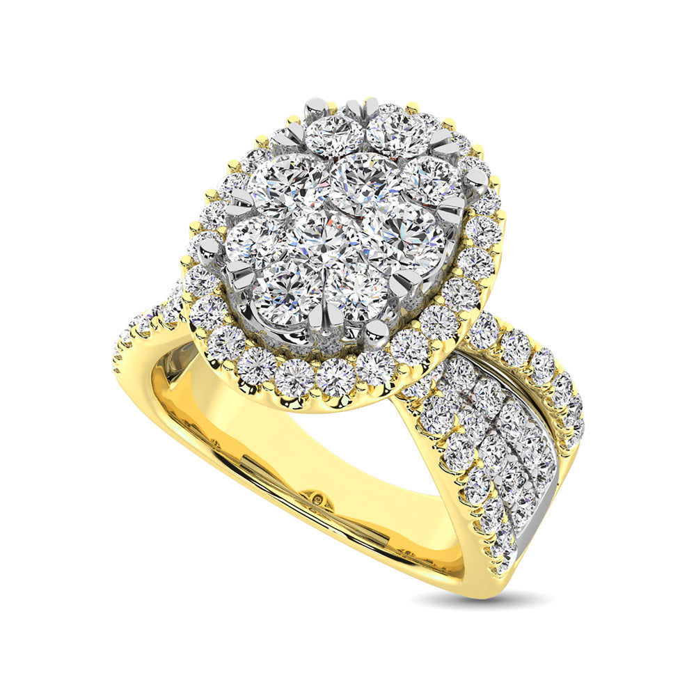 Diamond 1 Ct.Tw. Engagement Ring in 14K Two Tone Gold