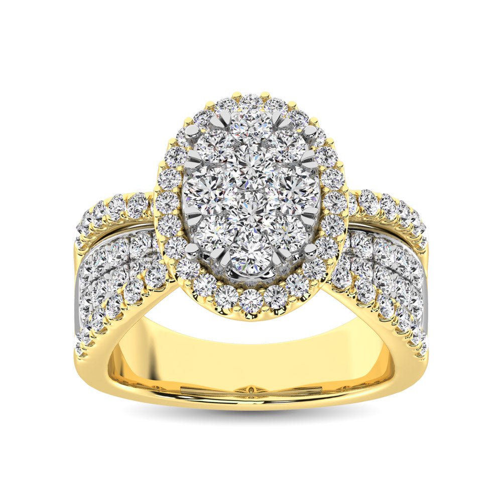 Diamond 1 Ct.Tw. Engagement Ring in 14K Two Tone Gold