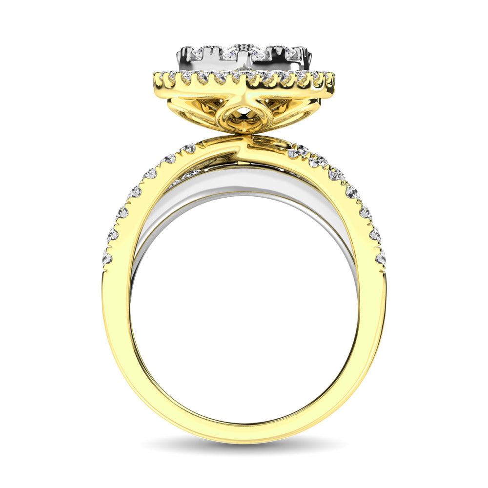 Diamond 1 Ct.Tw. Engagement Ring in 14K Two Tone Gold