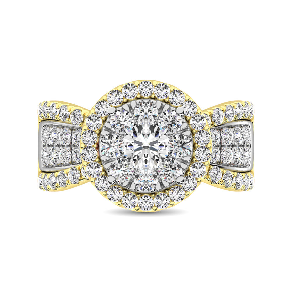 Diamond 1 Ct.Tw. Engagement Ring in 14K Two Tone Gold