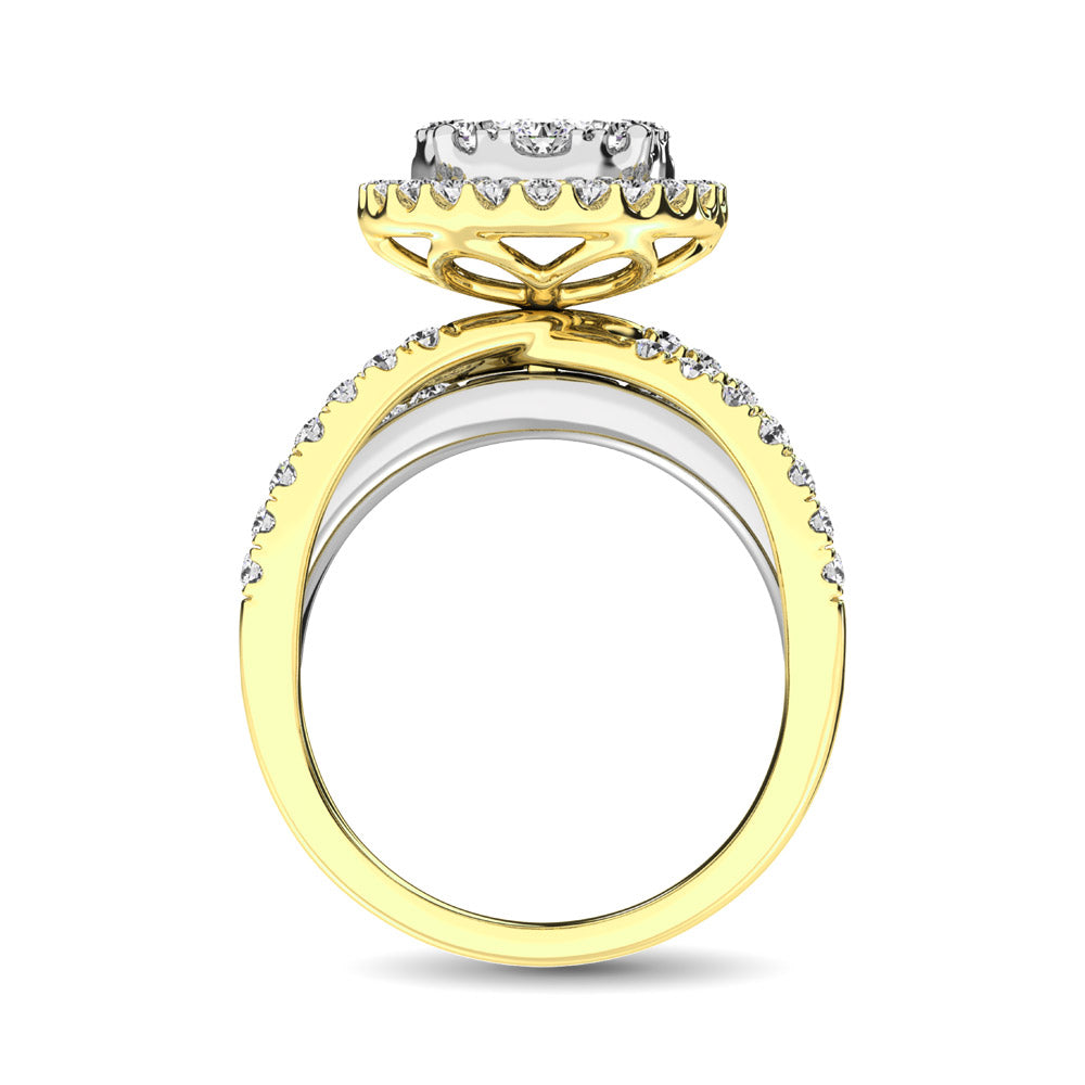 Diamond 1 Ct.Tw. Engagement Ring in 14K Two Tone Gold