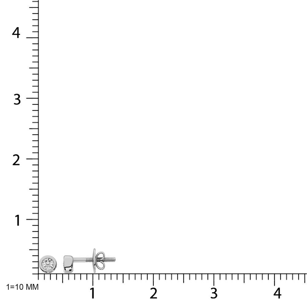 Diamond 1/6.Tw. Solitaire Studs in 10K White Gold