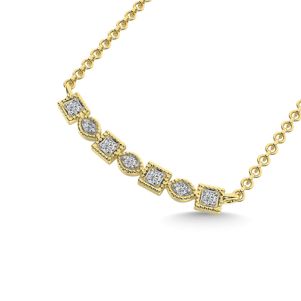 Diamond 1/10 Ct.Tw. Fashion Necklace in 10K Yellow Gold