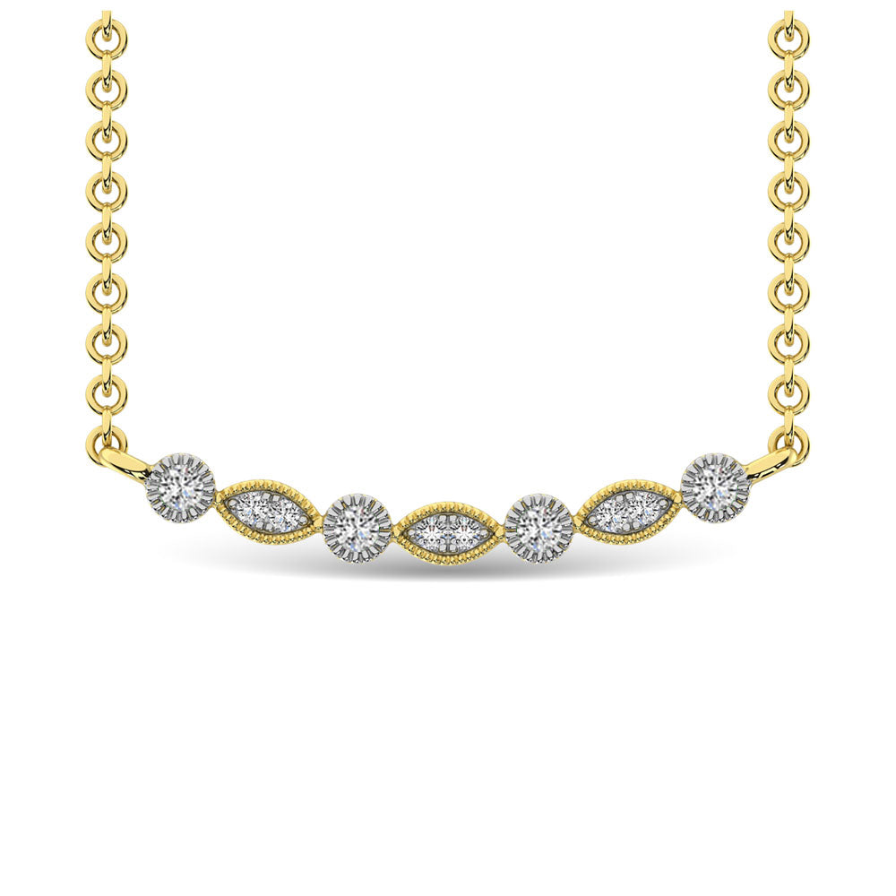 Diamond 1/10 Ct.Tw. Fashion Necklace in 10K Yellow Gold