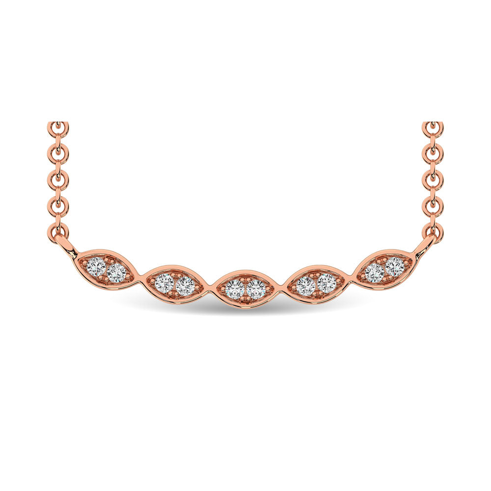 Diamond 1/10 Ct.Tw. Fashion Necklace in 10K Rose Gold