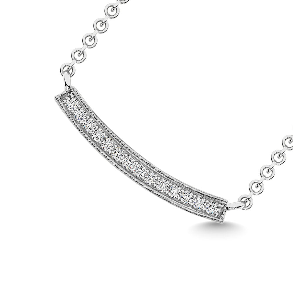 Diamond 1/10 Ct.Tw. Fashion Necklace in 10K White Gold