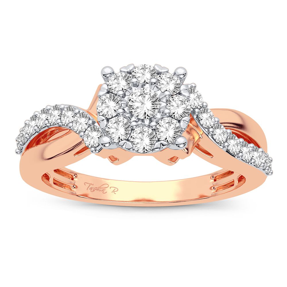 10K Rose Gold Exquisite 0.50Ct Diamond Ring