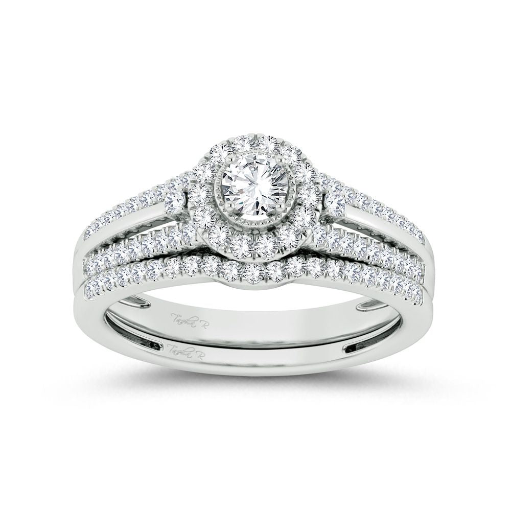 10K White Gold 0.50Ct Diamond Bridal Ring