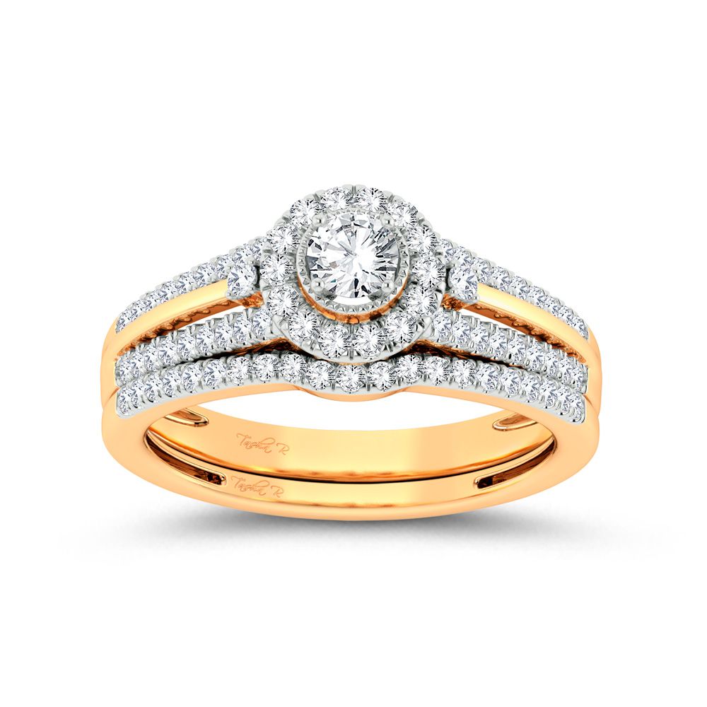 10K Yellow Gold 0.50Ct Diamond Bridal Ring