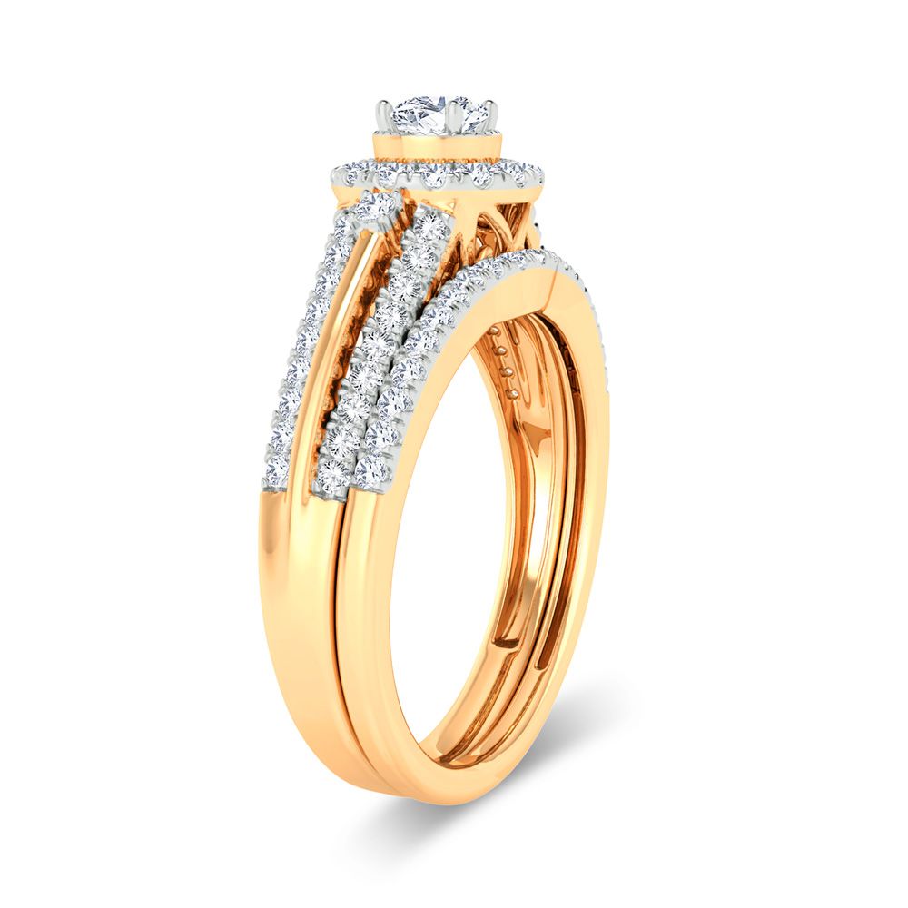 10K Yellow Gold 0.50Ct Diamond Bridal Ring