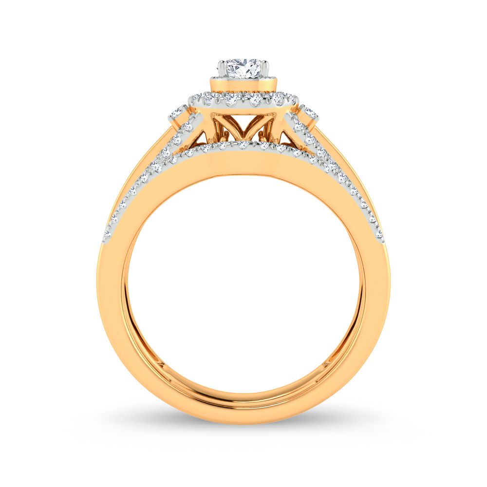 10K Yellow Gold 0.50Ct Diamond Bridal Ring