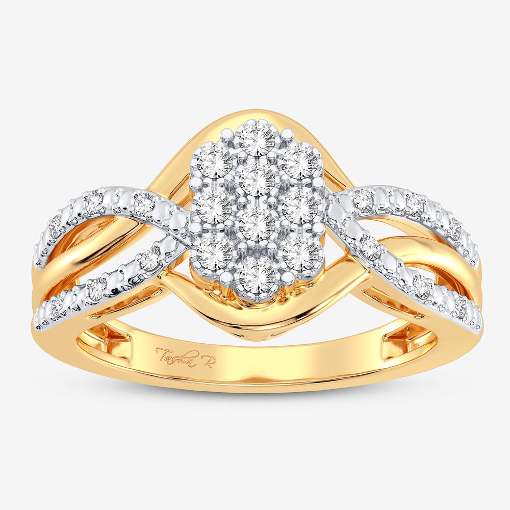 10K Yellow Gold Magnifcnet 0.10Ct Diamond Ring