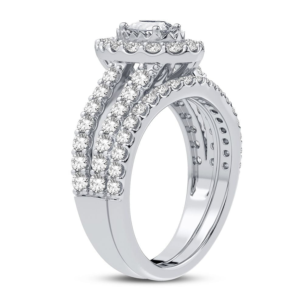 14K White Gold Beautiful 1.50Ct Diamond Bridal Ring