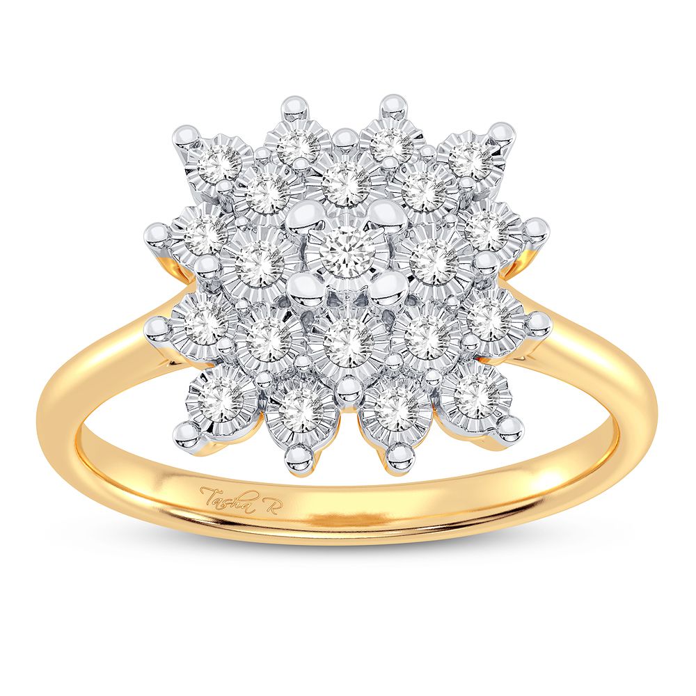 10K Yellow Gold Dazzling 0.17Ct Diamond Ring