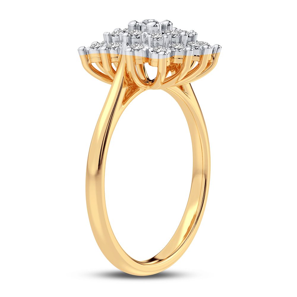 10K Yellow Gold Dazzling 0.17Ct Diamond Ring