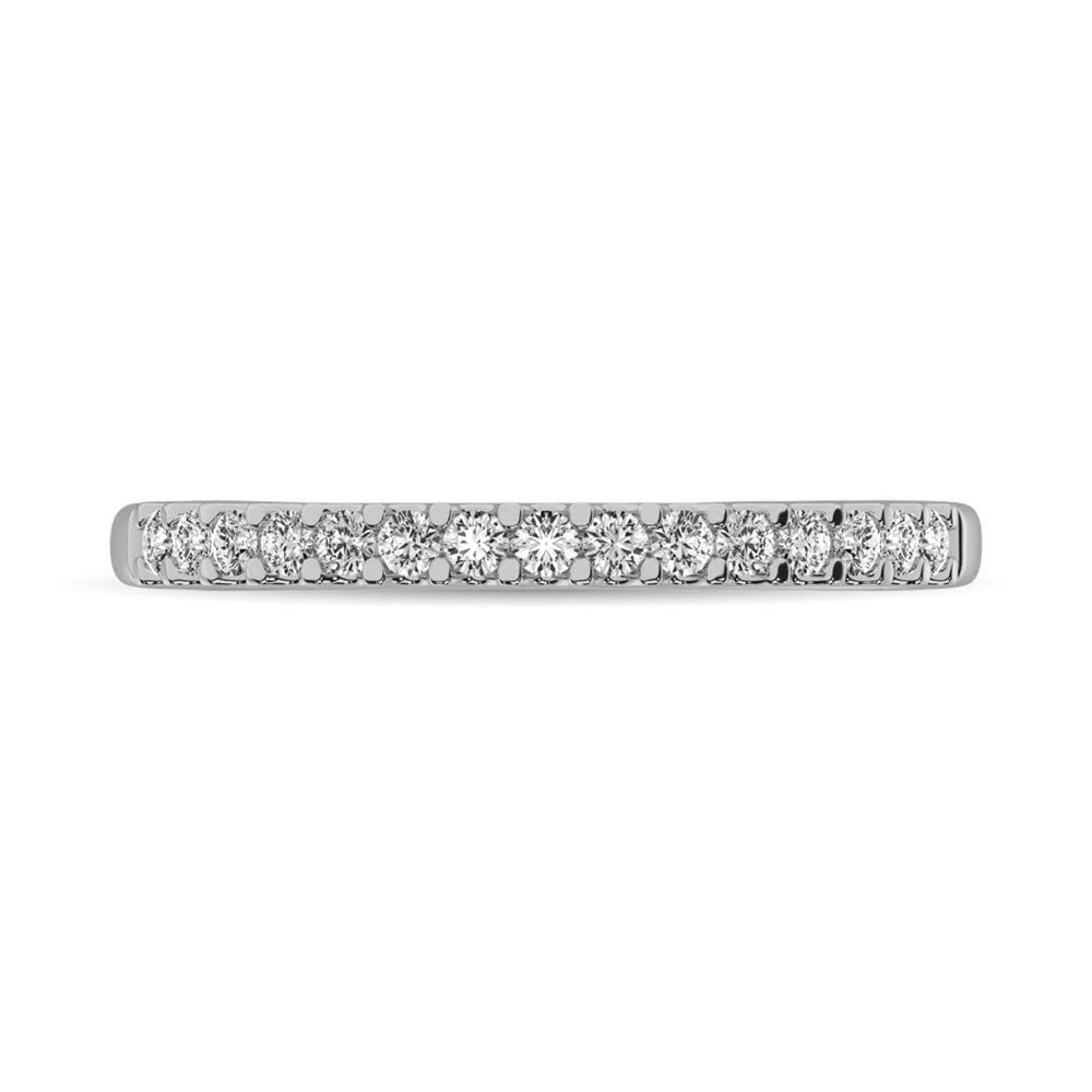 14K White Gold Diamond 1/5 Ct.Tw. 9 Stone Anniversary Band