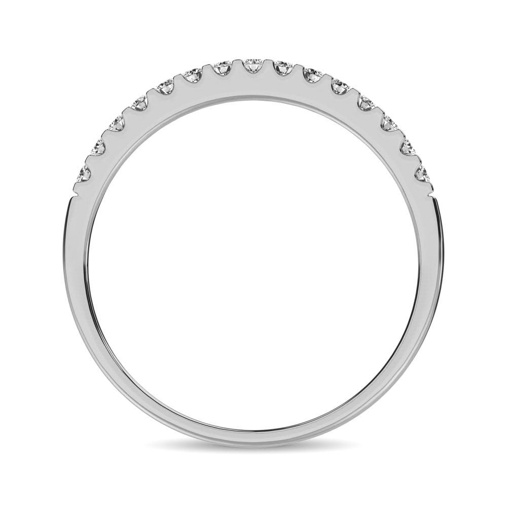 14K White Gold Diamond 1/5 Ct.Tw. 9 Stone Anniversary Band