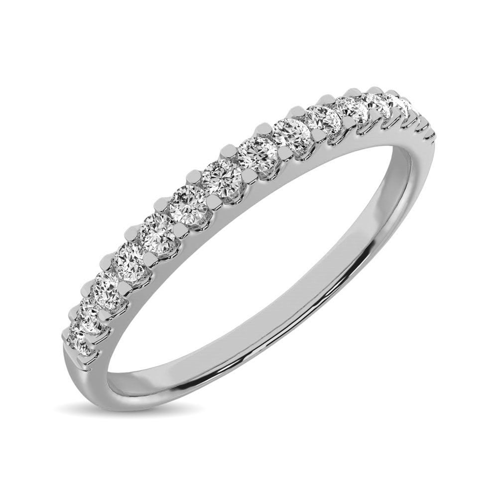 14K White Gold Diamond 1/5 Ct.Tw. 9 Stone Anniversary Band