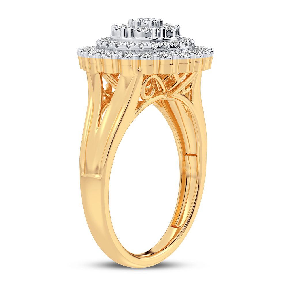 10K Yellow Gold Beautiful 0.20Ct Diamond Ring