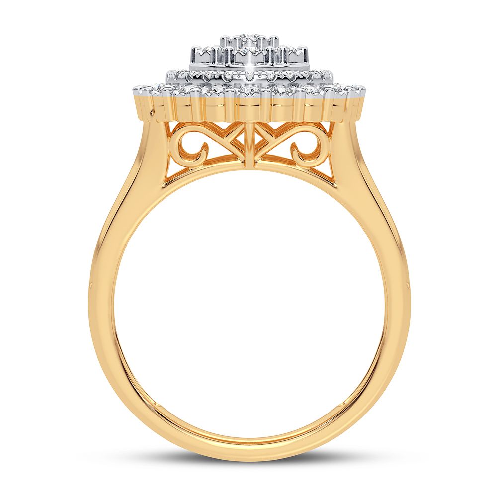 10K Yellow Gold Beautiful 0.20Ct Diamond Ring