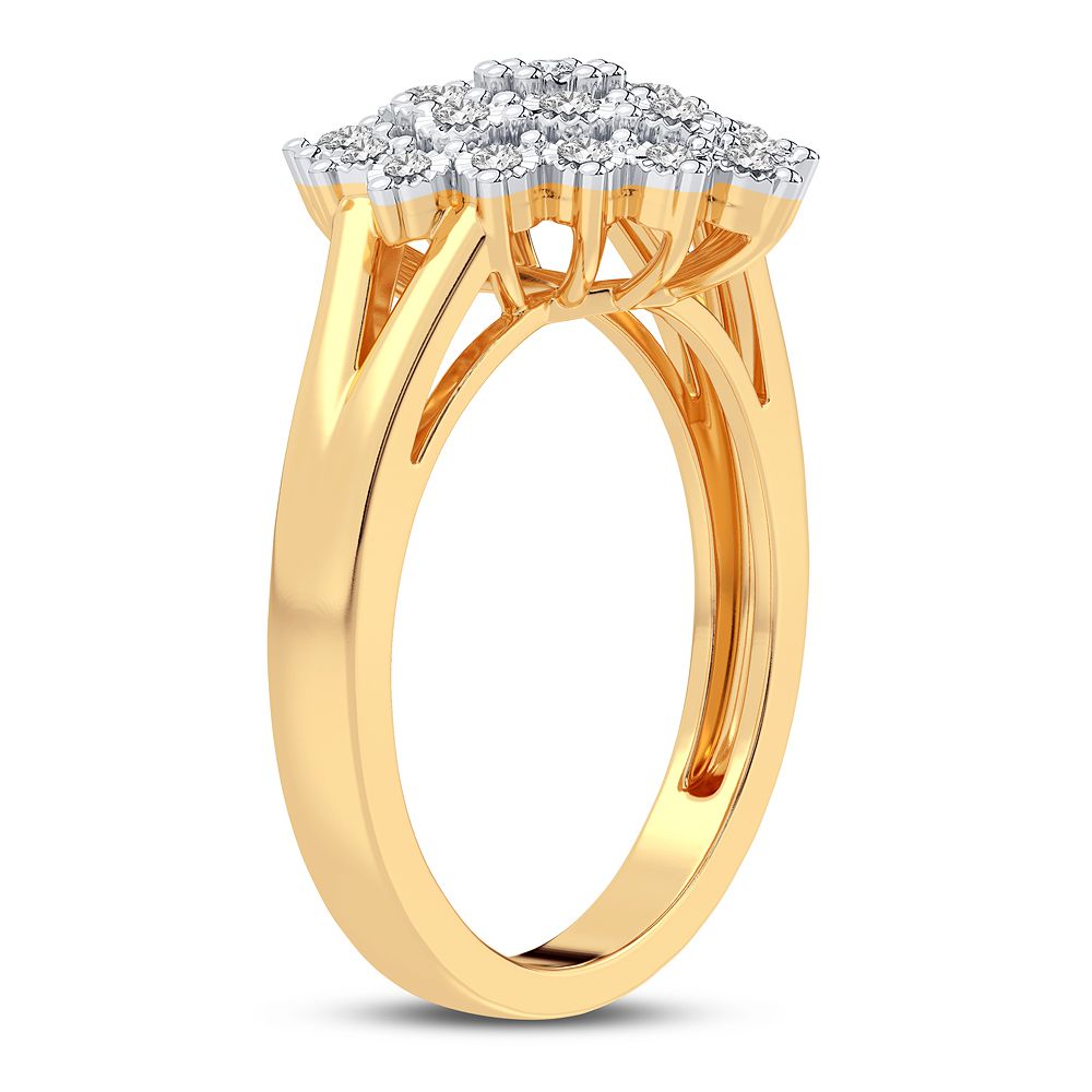 10K Yellow Gold Magnifcnet 0.10Ct Diamond Ring