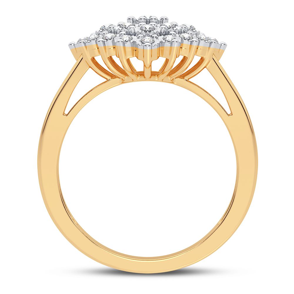 10K Yellow Gold Magnifcnet 0.10Ct Diamond Ring