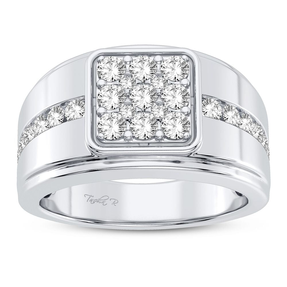 14K White Gold Elegant 1.00Ct Diamond Ring