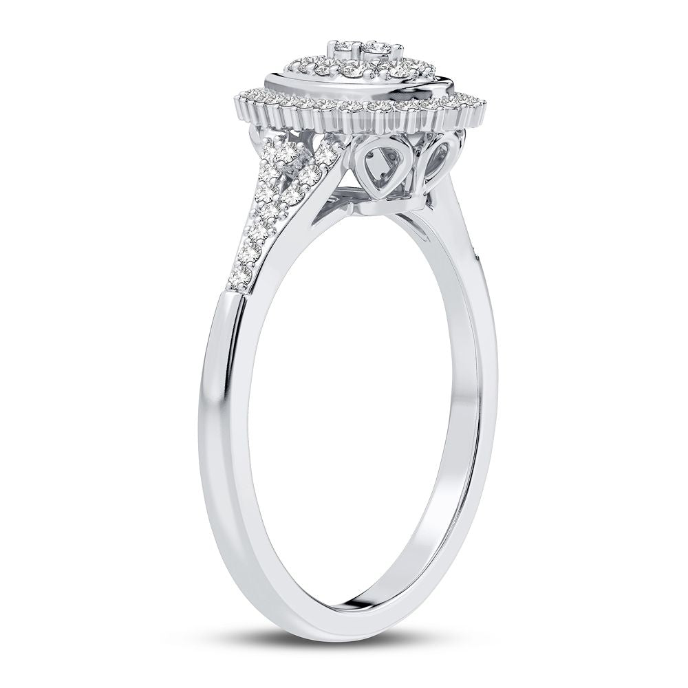 10K White Gold Gorgeous 0.25Ct Diamond Ring