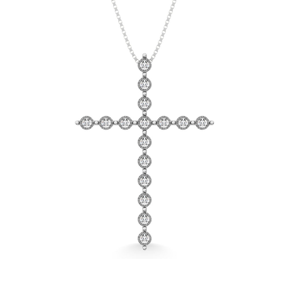 Diamond 1/20 Ct.Tw. Cross Pendant in Sterling Silver