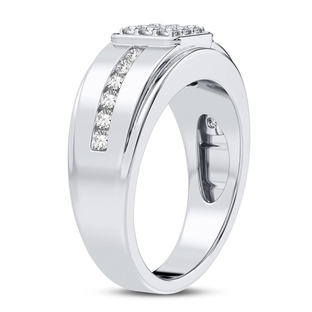 14K White Gold Elegant 0.50Ct Diamond Ring