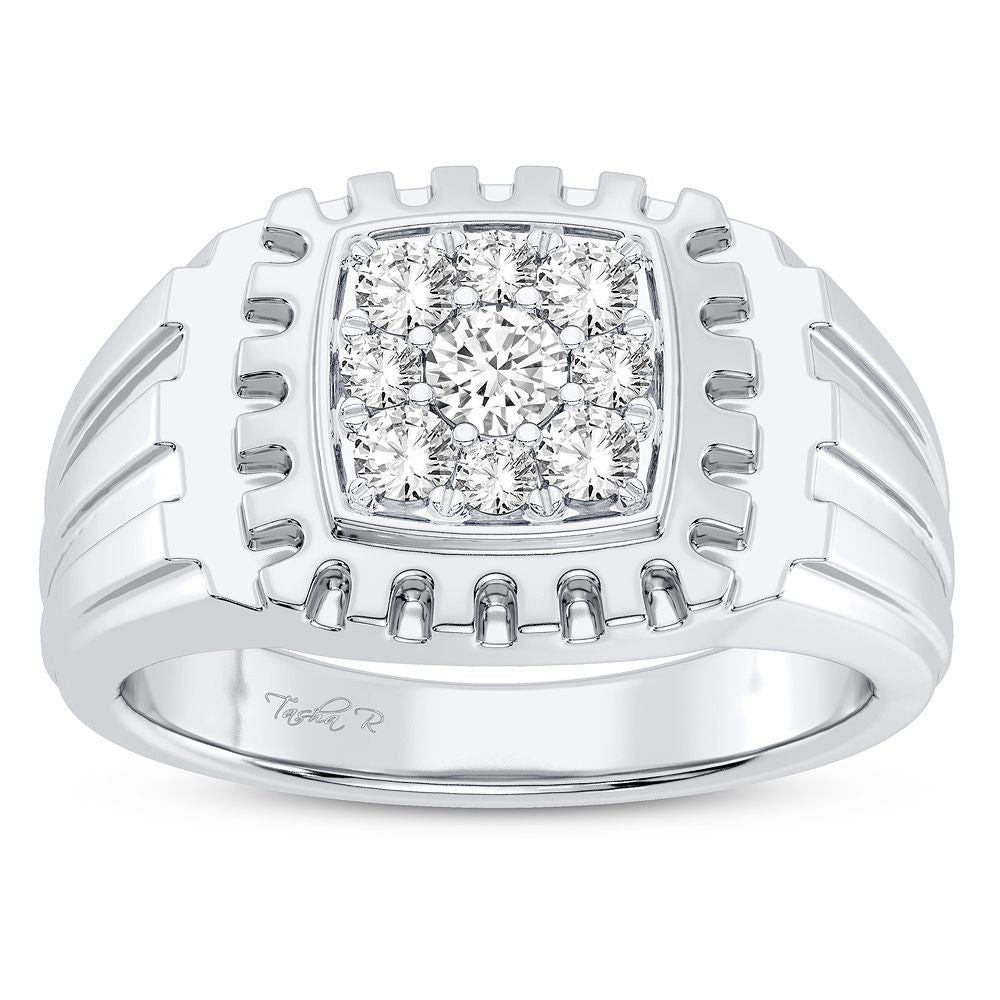 14K White Gold Dazzling 0.50Ct Diamond Ring