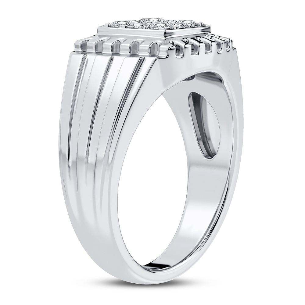 14K White Gold Dazzling 0.50Ct Diamond Ring