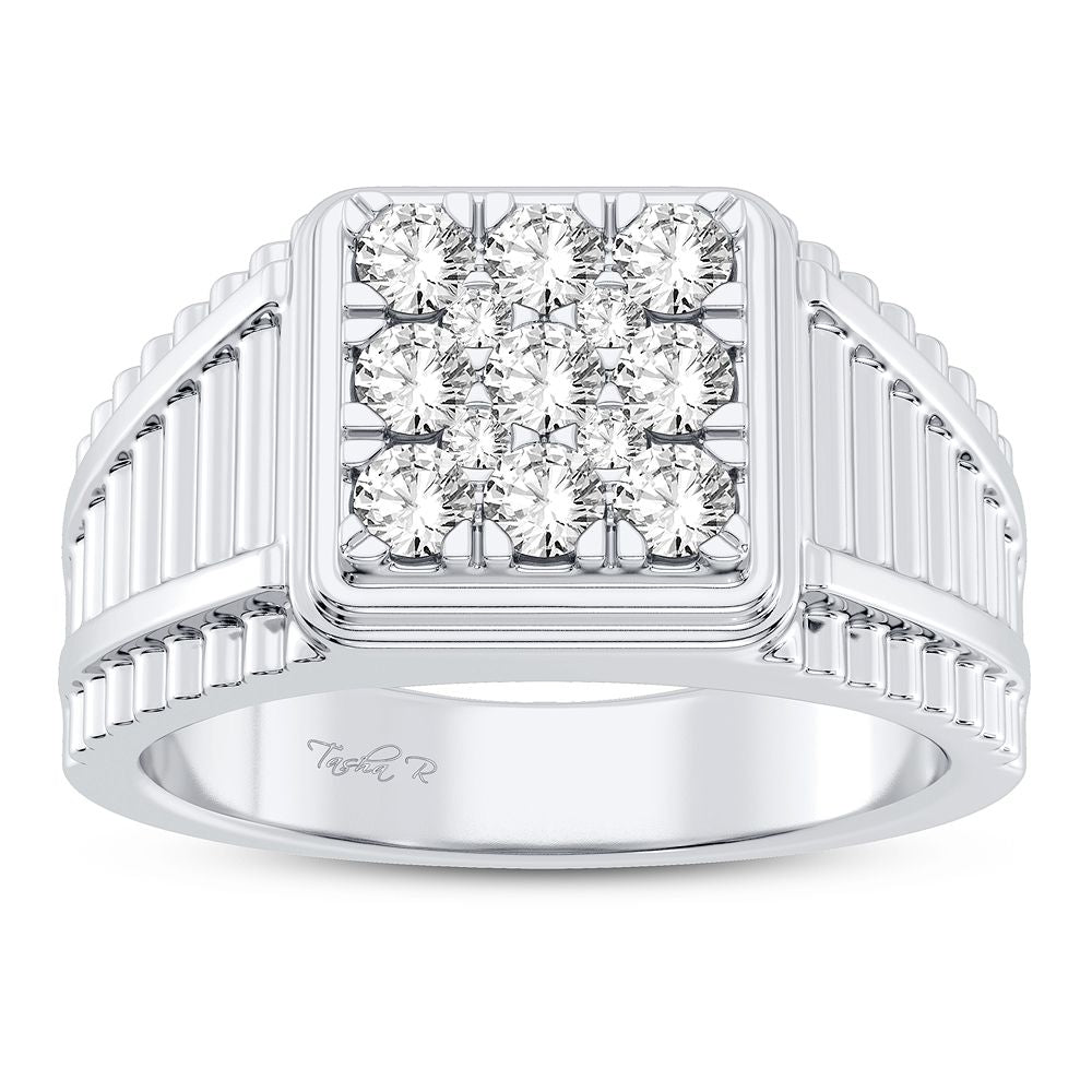 14K White Gold Exquisite 1.00Ct Diamond Ring