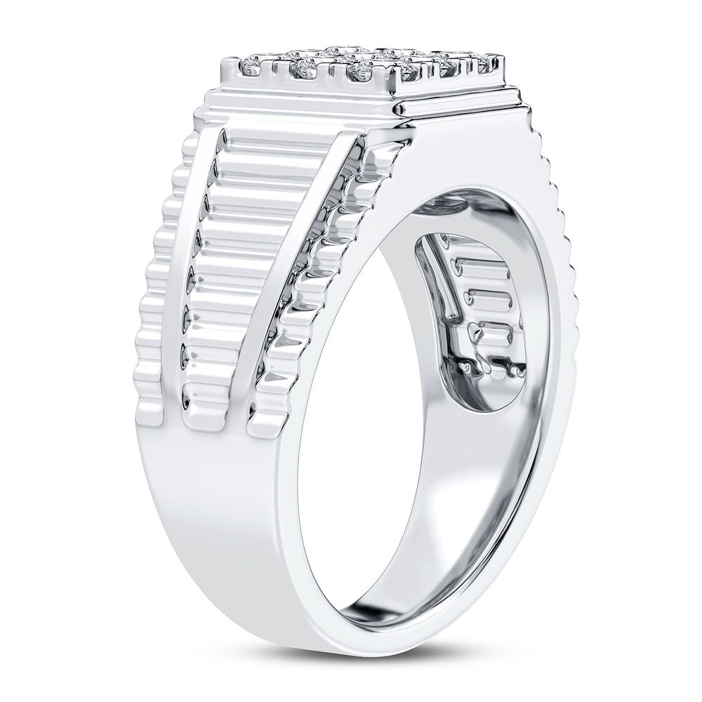 14K White Gold Exquisite 1.00Ct Diamond Ring