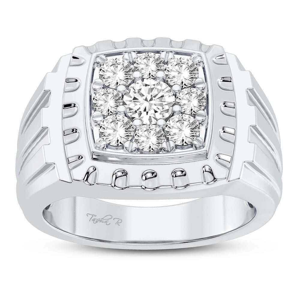 14K White Gold Beautiful 1.00Ct Diamond Ring