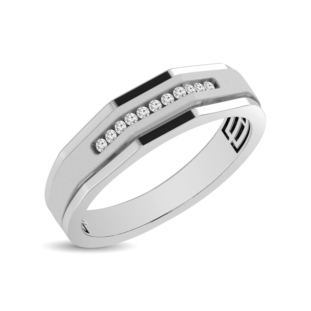 Mens 1 ctw Diamond Band in 10K White Gold