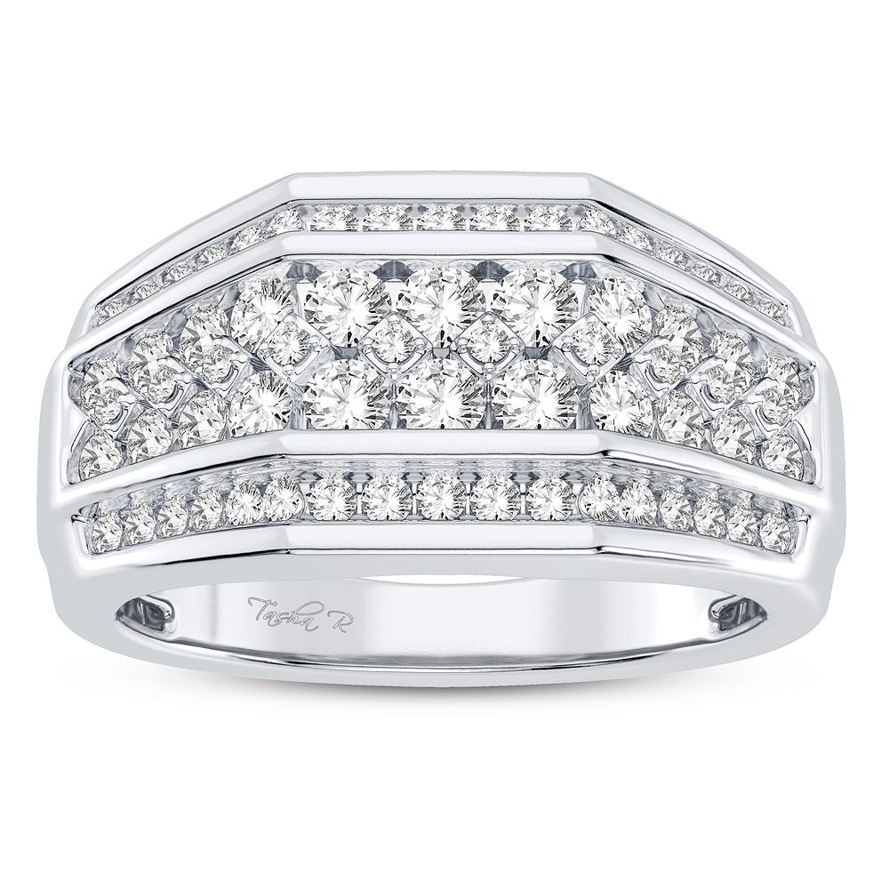 14K White Gold Elegant 1.00Ct Diamond Ring