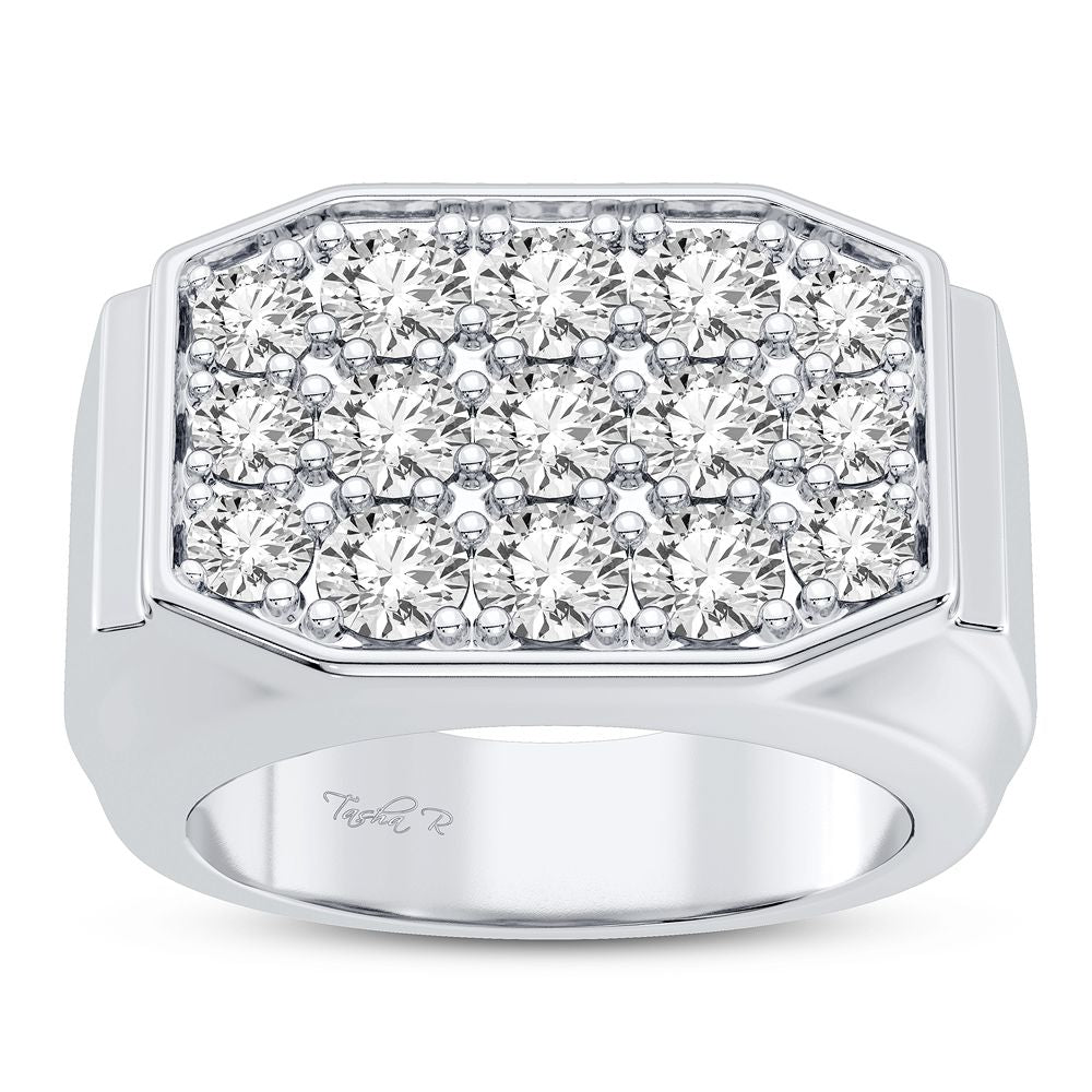 14K White Gold Exquisite 3.00Ct Diamond Ring