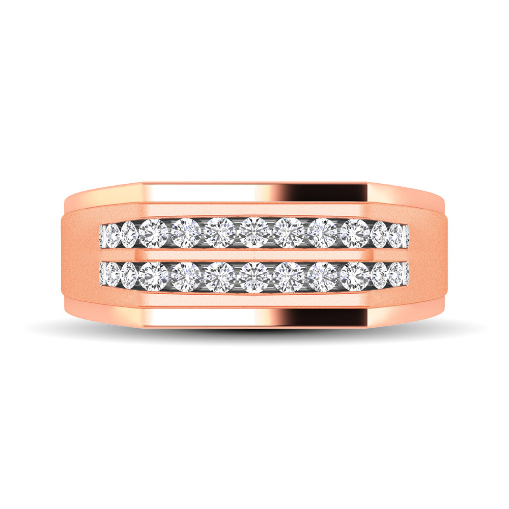 10K Rose Gold 1/2 Ct.Tw. Diamond Men&apos;s Ring